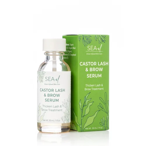 Miniatura 9 de Sea El Castor - Suero orgánico de ricino para pestañas y cejas, aceite de romero y aceite de semilla negra, acondicionador para el cabello, pestañas