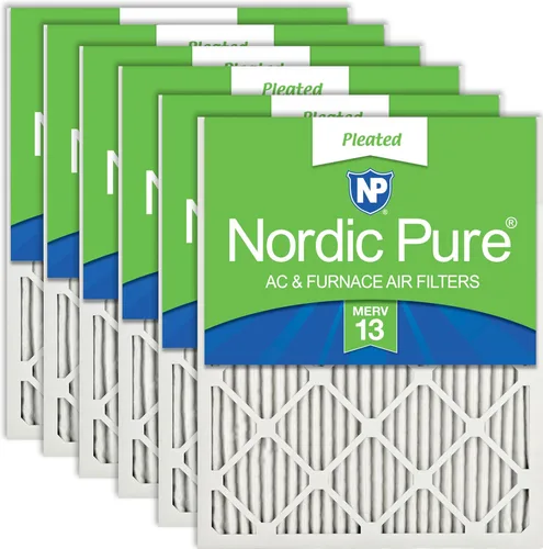 Miniatura 20 de Nordic Pure Filtros de aire para horno MERV 6 de 18 x 25 x 1 pulgadas (tamaño real: 17 1/2 x 24 1/2 x 3/4), color verde poliéster MERV 6, reduce