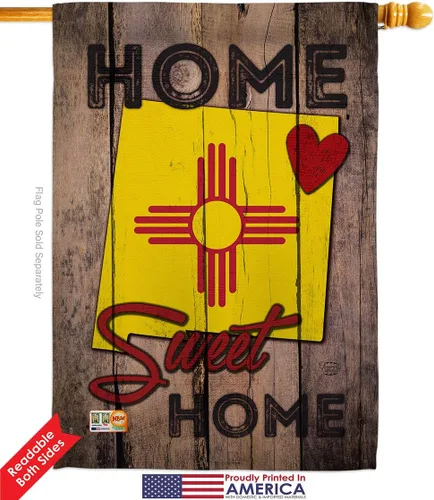 Miniatura 2 de State New Mexico Home Sweet House Flags 2 pcs Pack Americana States USA American Territories Republic Country Particular Area Small Decorative Gift