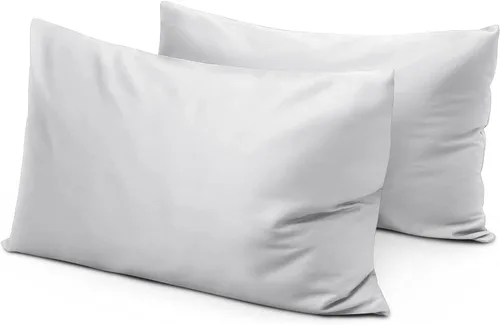 Funda de almohada de viaje de 12 x 16 pulgadas, juego de 2 fundas de almohada para niños pequeños, 600 hilos, cierre de sobre, 100% algodón egipcio,