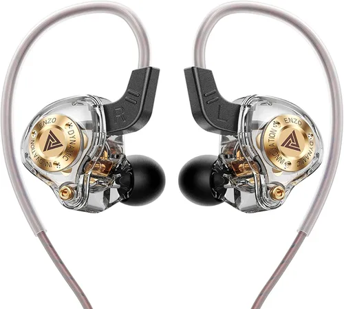 Miniatura 15 de Piluyaa Auriculares con cable para juegos IEM con 1DD, QKZ ENZO en el oído, auriculares de alta fidelidad, sonido de graves con nuevo controlador