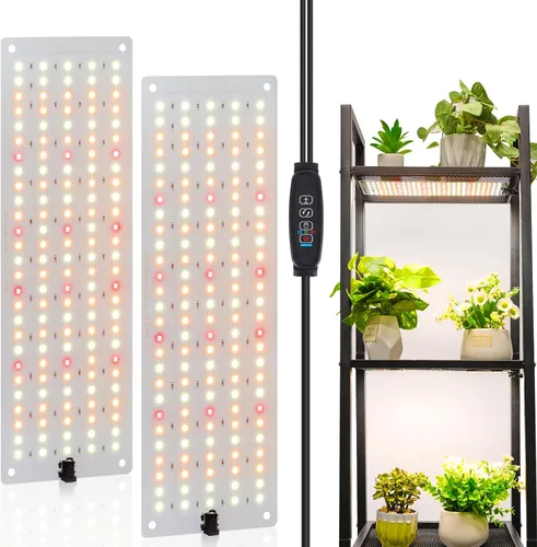 Miniatura 8 de LBW Luz LED de crecimiento, luz de crecimiento de espectro completo con 4 niveles regulables y temporizador de encendido/apagado automático, lámpara