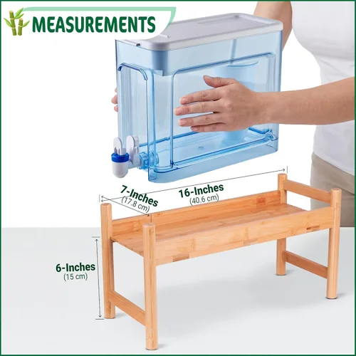 Miniatura 2 de Soporte dispensador de agua – Compatible con dispensadores de filtro de bebidas de tamaño mediano, jarras – Ideal para encimeras, soportes