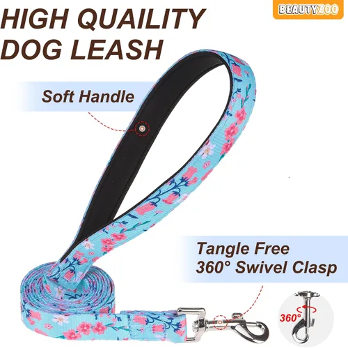 Miniatura 7 de BEAUTYZOO Arnés para perro sin tirones pequeño, juego de arnés y correa ajustable para perro - Fácil de usar con 3 hebillas/mango de control, arnés