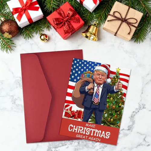 Miniatura 4 de ERKOON Divertida tarjeta de Navidad, tarjeta de felicitación de Navidad humorística de Donald para hombres y mujeres, tarjetas de regalo