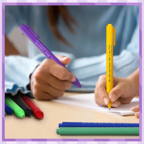 Miniatura 5 de Cholemy 50 bolígrafos con versículos bíblicos, regalos cristianos a granel, bolígrafos cristianos para mujeres, herramientas de escritura con citas