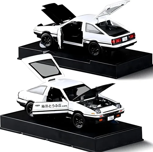 Miniatura 3 de Initial D Trueno AE86 Modelo de Coche de Aleación Fundida a Presión, Juguetes de Coches Deportivos para Niños y Adultos, Vehículos de Juguete