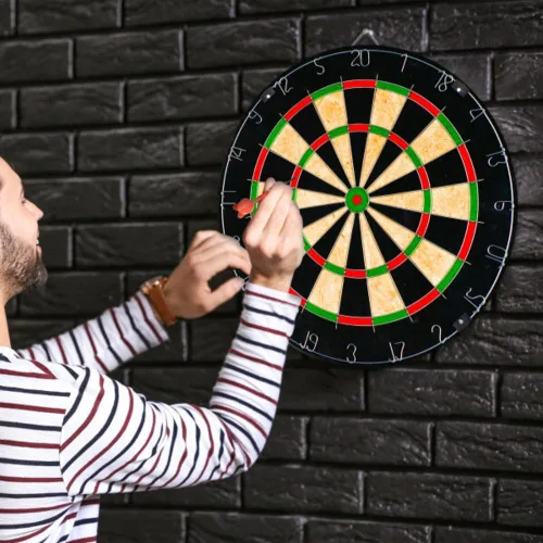 Miniatura 4 de Dart Board – Tournament Sized Indoor Hanging Number Target Game for Steel Tip Darts – Dartboard with Mounting Hardware by Hey Play