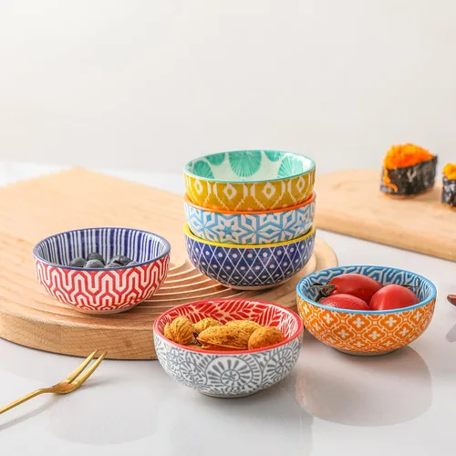 Miniatura 4 de KitchenTour Juego de Platos para Salsa de Soja de 2.7 oz, Juego de Cuencos de Cerámica para Salsas, Cuencos de Porcelana para Salsas de Inmersión