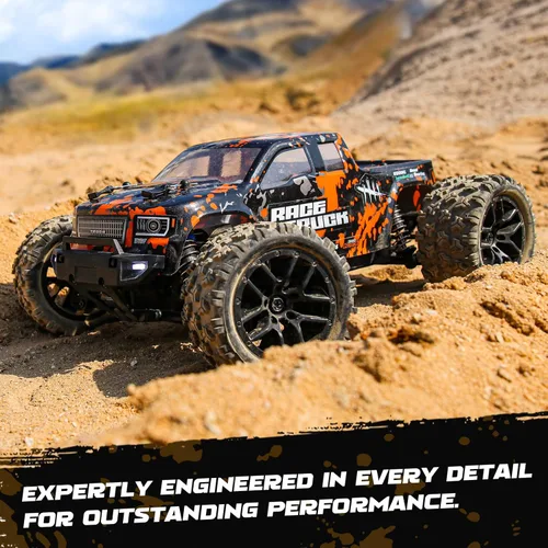 Miniatura 7 de HAIBOXING Camión monstruo RC a escala 1:18 18859 36km/h de velocidad 4X4 todoterreno, autos a control remoto, impermeables, con alimentación