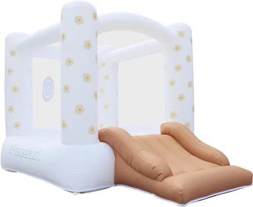 Casa de rebote inflable Bounceland in Bloom Playland, 8.5 pies de largo x 7 pies de ancho x 6.5 pies de alto, casa de rebote floral neutra con