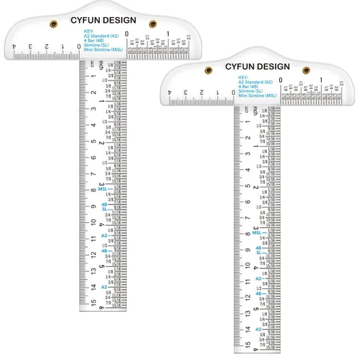 Miniatura 10 de CYFUN DESIGN Regla Escuadra en T de Acrílico de 12" 6", Regla Escuadra en T de Marcado de Precisión, Paquete de 3, Transparente, Regla en T, para 1