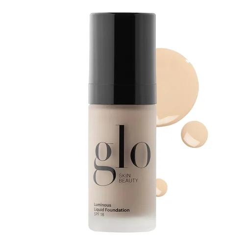Glo Skin Beauty Base de Maquillaje Mineral Líquida Luminosa con SPF 18 (Linen) – Mejora el Tono Desigual de la Piel, Suaviza y Corrige Lino