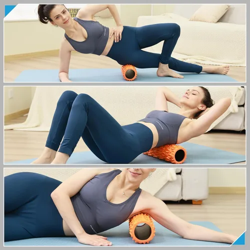 Miniatura 6 de Rodillo de espuma, masajeador de tejido profundo de 15 pulgadas para masaje muscular, liberación de puntos gatillo miofascial, ejercicio, yoga