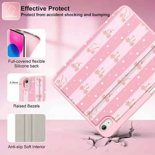 Miniatura 6 de Supveco Funda para iPad (A16) de 11ª generación de 11 pulgadas (2025), iPad de 10ª generación de 10.9 pulgadas (2022) con soporte para lápiz, funda