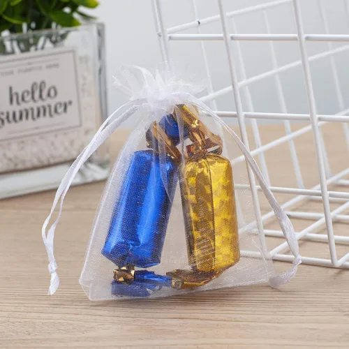 Miniatura 4 de 100 bolsas de organza blanca de 2 x 3 pulgadas, bolsas de regalo con cordón transparente, bolsas de joyería, bolsas de regalo de boda, fiesta