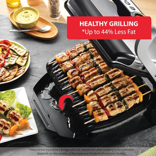 Miniatura 4 de T-Fal OptiGrill - Parrilla eléctrica de acero inoxidable, 4 porciones, 6 modos de cocción automáticos, parrilla inteligente, poco hecho a bien