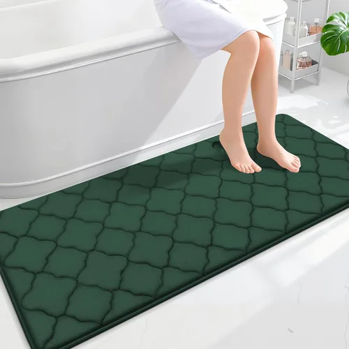Miniatura 164 de OLANLY Alfombra de Baño de Espuma Viscoelástica de 24 x 16 pulgadas, Ultra Suave y Absorbente, Alfombras de Baño Antideslizantes, Cómodas, Lavables