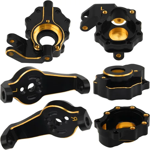 Miniatura 3 de ShareGoo - Cubiertas de latón TRX4 para eje de portal, contrapeso, compatibles con Traxxas 1/10 TRX4 TRX6 RC Crawler Car (juego 3 en 1)