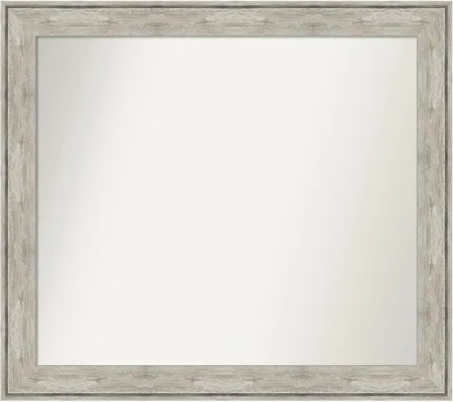 Miniatura 358 de Amanti Art Espejo de baño plateado para sobre fregadero, 28 x 47 pulgadas, espejo rectangular de plata imperial, marco de madera tradicional de gran