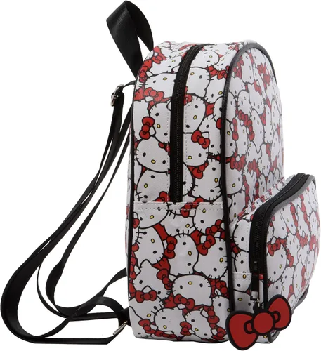 Miniatura 3 de AI ACCESSORY INNOVATIONS Sanrio's Hello Kitty - Bolso de hombro con doble correa y estampado de Hello Kitty, mini mochila con colgante de lazo