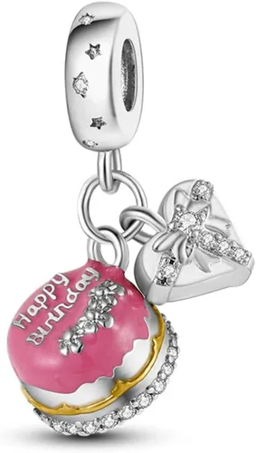 Miniatura 110 de Pandach Dijes colgantes de plata de ley 925 para pulseras y collares, dijes colgantes de Madonna con cuentas de girasol, joyería para mujer