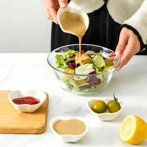 Miniatura 5 de UIBFCWN Paquete de 12 cuencos de cerámica para salsa, platos de salsa de soja de 2 onzas, cuencos/platos de salsa blanca, cuencos para pellizcar