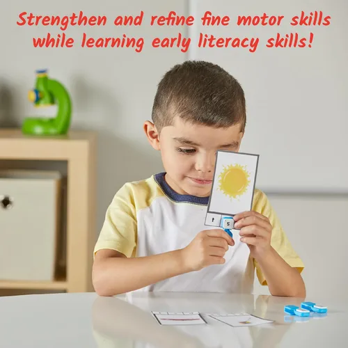 Miniatura 5 de hand2mind Learn My Letters - Clips de motricidad fina, actividades de pinzas para la ropa para niños, práctica de letras para preescolares, juguetes