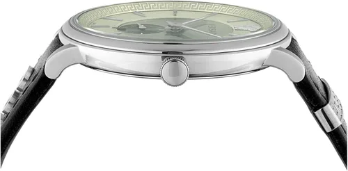 Miniatura 2 de Versace Reloj VBQ080017 con diseño de V-Circle de 1.654in para hombre, Plateado, V-Circle