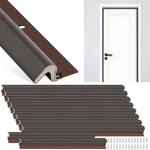 Miniatura 11 de Yuntau 5 piezas de tira de sellado para puerta con tornillo 42" 36" con sello de puerta y portador de aluminio y junta de espuma exterior sellado