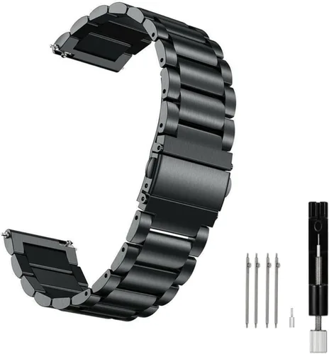 Miniatura 12 de Moran Correa de malla de acero inoxidable de 20 mm, correa de metal de liberación rápida, 18 mm, 20 mm, 22 mm, compatible con Samsung Galaxy Watch