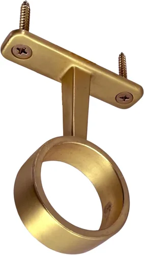 Miniatura 10 de Desunia Barra para armario redonda resistente de 48" Diámetro de 32mm Barra para ropa de latón satinado 1 paquete