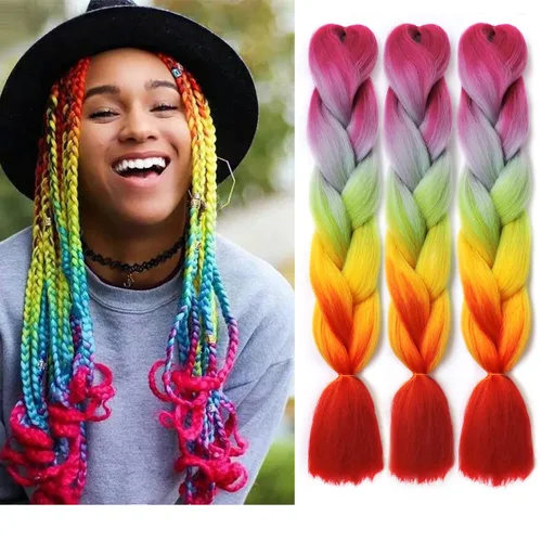 Miniatura 19 de Extensiones de cabello trenzado rubio (613#) trenzado sintético para ganchillo Box Twist para mujeres, 24 pulgadas, 3.53 oz/paquete
