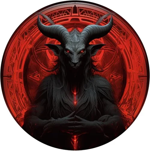 Miniatura 3 de PopSockets de Baphomet de luna roja satánica oculta PopGrip intercambiable