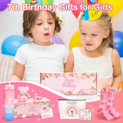 Miniatura 7 de Regalos para niña de 7 años, regalos de 7º cumpleaños para niña, ideas para hija, decoraciones divertidas de 7º cumpleaños para su hermana, sobrina