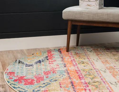 Miniatura 3 de Unique Loom Sedona Collection - Alfombra Yosemite (redonda, 5 pies 1 pulgada, multicolor)