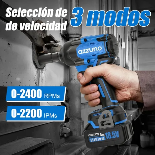 Miniatura 6 de AZZUNO Llave de impacto eléctrica de 737 pies (1000 N.m), destornillador de impacto inalámbrico sin escobillas de 1/2 pulgada con cargador rápido