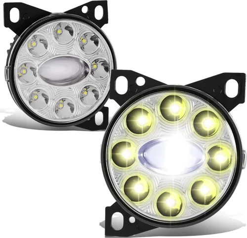 Miniatura 9 de DNA MOTORING FL-HAY-015-CH - Par de faros antiniebla de proyector LED completo compatibles con Kenworth T680 2011-2022, lente transparente cromada