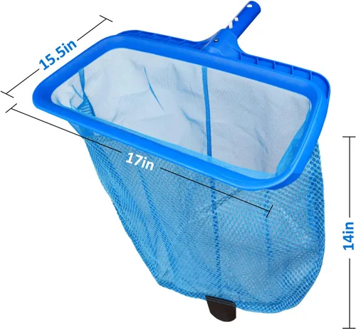 Miniatura 6 de Poolvio Red Recolectora de Hojas para Piscina, Red de Rastrillo de Malla Fina con Bolsa Profunda de Doble Capa, Marco Reforzado - Redes