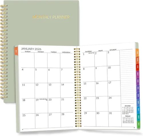 Miniatura 8 de SUNEE Agenda mensual 2026-2027 – Calendario de 18 meses desde julio de 2026 a diciembre de 2027, agenda anual de 7 x 10 pulgadas con pestañas