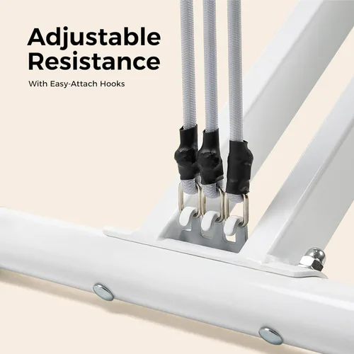 Miniatura 6 de Sunny Health & Fitness Row-N-Ride - Entrenador de sentadillas, equipo de ejercicio plegable y de fácil instalación, resistencia ajustable, para Rosa