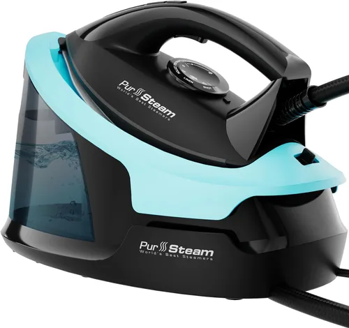 Miniatura 10 de Pursteam SteamBurst+ Plancha de vapor de 1750 W, suela de cerámica, vapor ajustable, ráfaga de vapor, autolimpiante, anticalco, antigoteo, potente