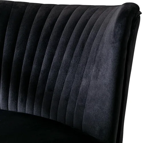 Miniatura 8 de WO Home Furniture - Silla decorativa de terciopelo copetudo de 25 pulgadas de ancho con patas de metal dorado resistentes a la corrosión, asiento