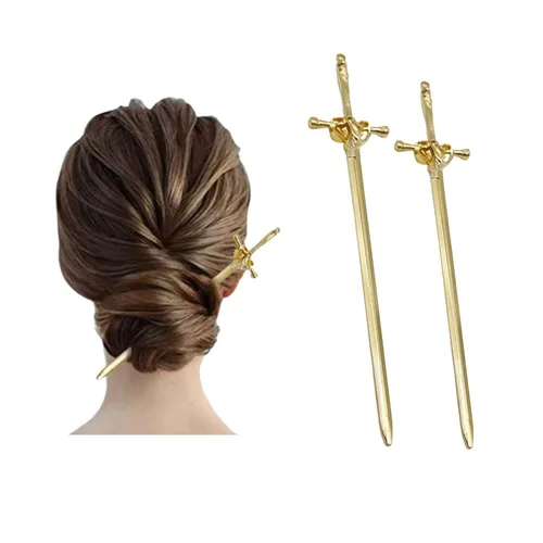 Miniatura 9 de 2 palillos para el cabello vintage para niñas, estilo chino, horquillas para cabello largo, accesorios para el cabello (negro)