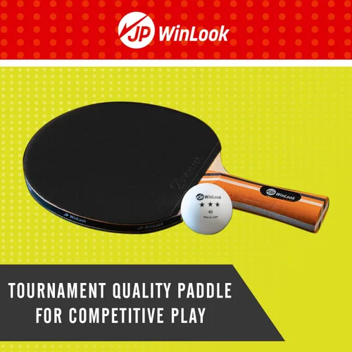 Miniatura 6 de JP WinLook Juego de palas de ping pong, juego de paletas de tenis de mesa portátil con palas de ping pong, estuche profesional y pelotas de ping