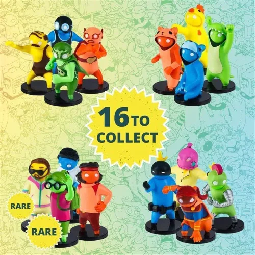 Miniatura 6 de Figuras de acción de Gang Beasts Paquete de cinco Figuras de 2.5 pulgadas para niños. Juguetes de superhéroe para niños y niñas. Colecciona 16