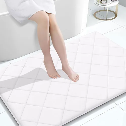 Miniatura 20 de OLANLY Tapete de baño de espuma viscoelástica de 24 x 16 pulgadas, ultra suave y absorbente, lavable a máquina, cómodo tapete de baño para suelo