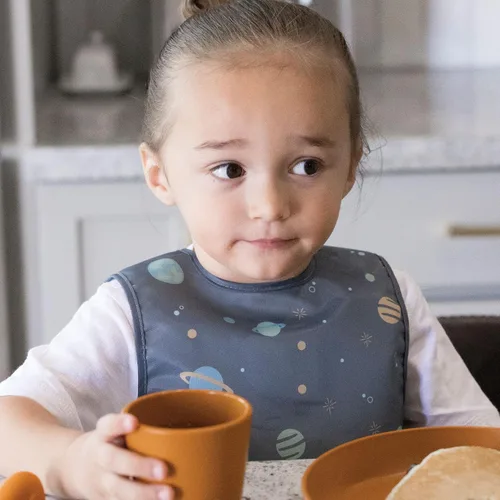 Miniatura 2 de Tiny Twinkle - Babero a prueba de desordenes para bebés varones Babero impermeable para niños pequeños para comer Delantal para bebé para Space