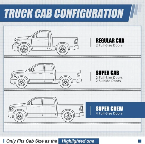 Miniatura 8 de Auto Dynasty - Estribos de 6 pulgadas compatibles con Ford F-150 F-250 F-350 SuperCrew Cab 2015-2024, pasos laterales negros con revestimiento