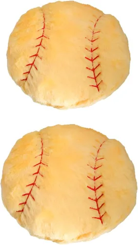 Miniatura 7 de Juego de 2 cojines suaves y esponjosos para deportes de baloncesto, cojín de temática deportiva de felpa de baloncesto, juguetes de esfera, regalo